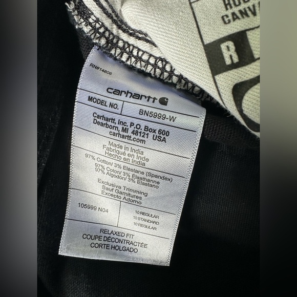 Womens Carhartt Rugged Flex Double Front Canvas Cargo Work Pants Size 10 Black - Picture 8 of 9